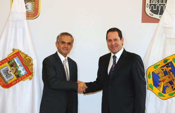 Se reúnen Miguel Ángel Mancera y Eruviel Ávila
