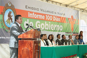 Emigdio Villanueva Navor presenta Informe de 100 Días