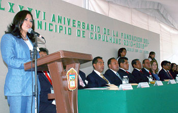 A 186 años, Capulhuac continúa por el camino del desarrollo: Leydi Fabiola Leyva