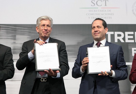 Firman bases de licitación para construcción de la primera etapa del Tren México-Toluca