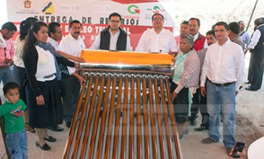 Calentadores solares mejoran calidad de vida de 60 familias temoayenses