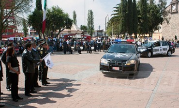 Con equipo y vehículos refuerzan la seguridad pública, en Xonacatlán
