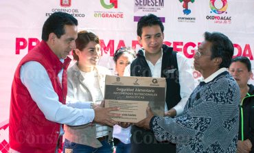 Diana Pérez encabeza entrega de despensas del programa Seguridad Alimentaria