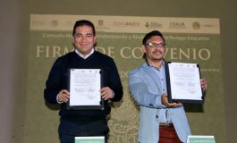 Firman convenio INEA y San Mateo Atenco
