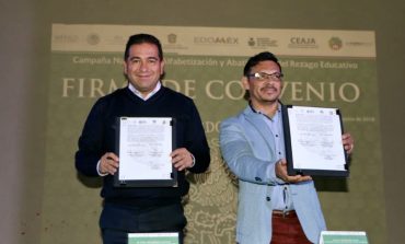 Firman convenio INEA y San Mateo Atenco