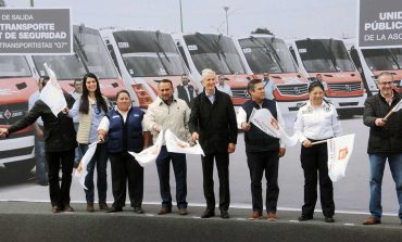 Alfredo Del Mazo da banderazo de salida a 400 unidades de transporte público con sistema de seguridad
