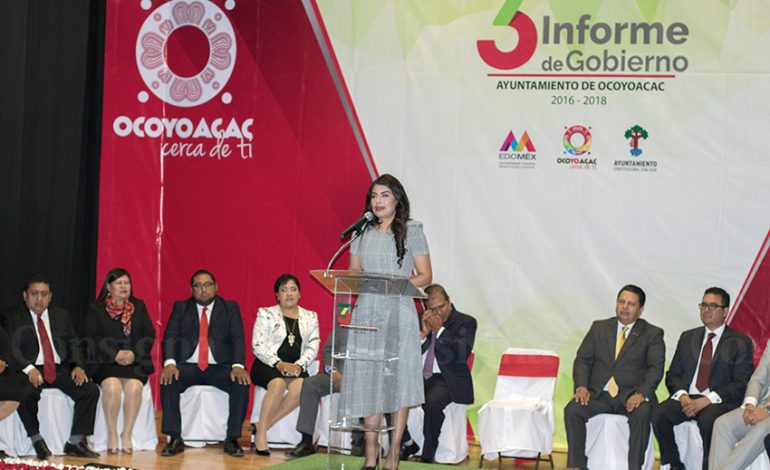 Diana Pérez Barragán entrega finanzas sanas en Ocoyoacac
