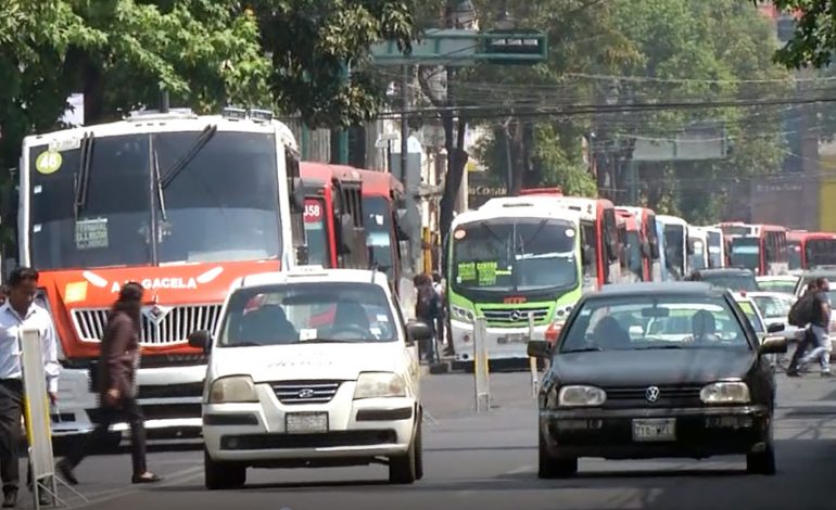 En marcha operativo de confinamiento para transporte público en el primer cuadro de Toluca
