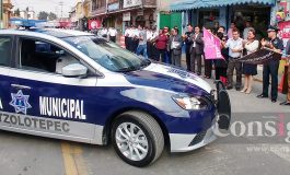 Con el objetivo de fortalecer la seguridad de Otzolotepec, Erika Sevilla entregó 3 patrullas