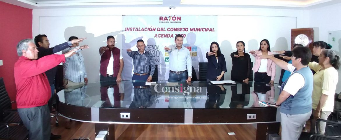 Instalación y toma de protesta del Consejo Municipal de la Agenda 2030 en Rayón