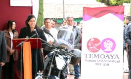 Nelly Rivera Sánchez entrega 9 vehículos a la Dirección de Seguridad Pública de Temoaya