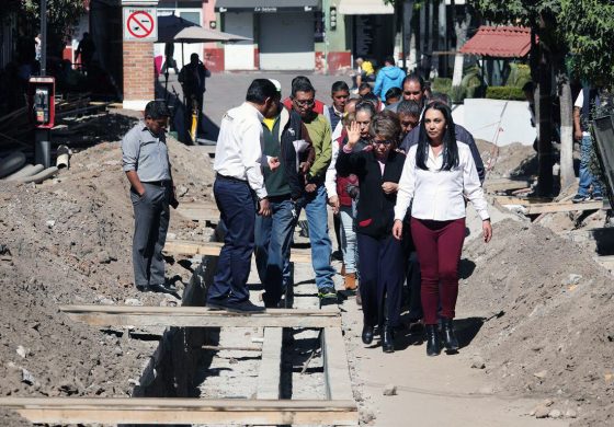 Supervisa Gaby Gamboa avance de obra en el Centro de Metepec