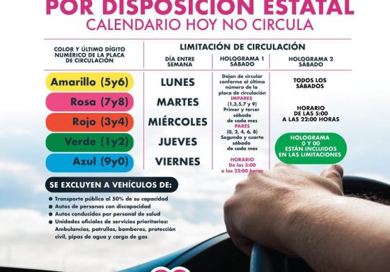Por disposición estatal Metepec se suma al Programa “Hoy no Circula”