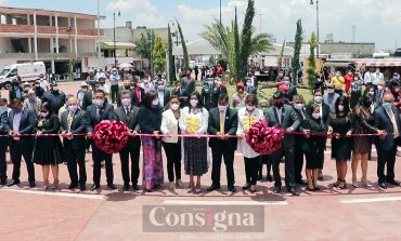 Inaugura alcaldesa de Temoaya obra conmemorativa “Glorieta del Bicentenario”