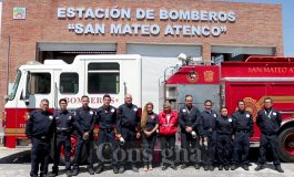 Llega a San Mateo Atenco camión de bomberos texano