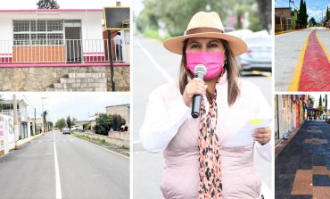 Erika Sevilla entregó 5 Obras Bicentenario más en Otzolotepec