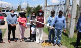 Nelly Rivera arrancó la colocación de luminarias Led en Molino Abajo