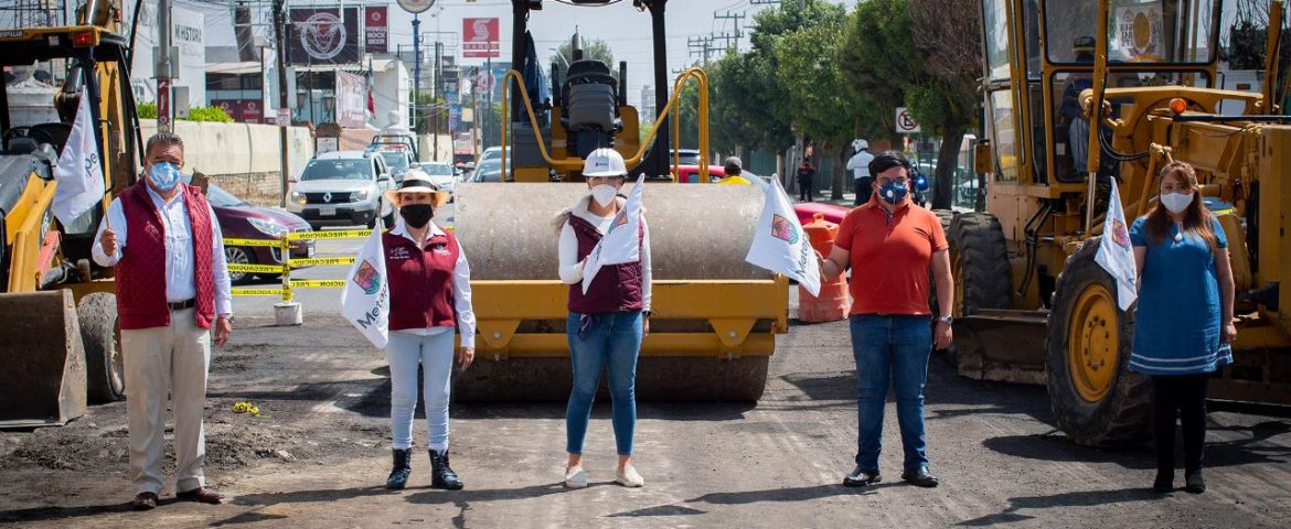 En Metepec, Ayuntamiento pavimentará intersección de las vías Leona Vicario y Guadalupe Victoria