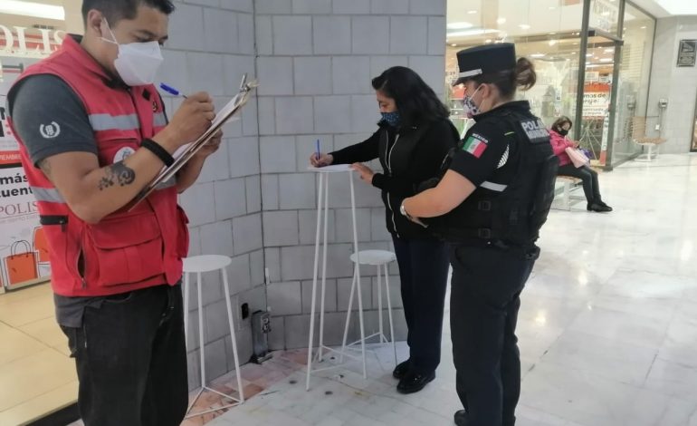 PC Toluca verifica cumplimiento de medidas sanitarias en establecimientos comerciales