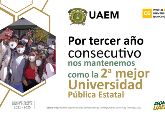 Por tercer año consecutivo, se posiciona UAEMéx como segunda mejor universidad estatal: QS 