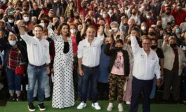 Convoca Fernando Flores a 7 mil personas en entrega de canasta alimentaria