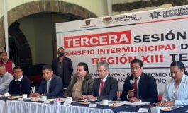Tenango del Valle, sede de la Tercera Sesión Ordinaria del Consejo Intermunicipal de Seguridad Pública Región XIII Tenancingo