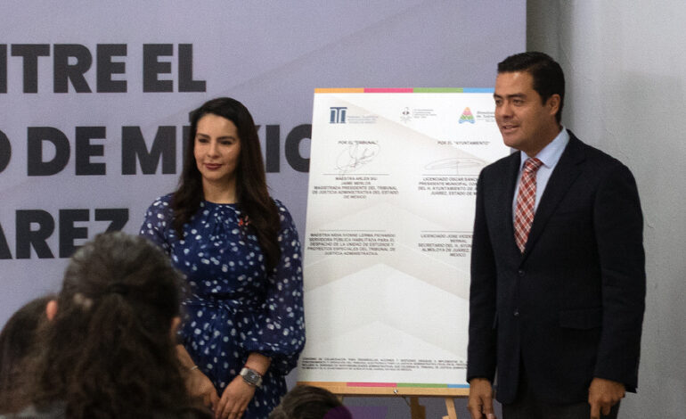 Firman Almoloya de Juárez y TRIJAEM convenio de colaboración para el uso del Tribunal Electrónico