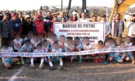 Con una inversión de 7.5 millones de pesos, Nelly Rivera inicia la construcción de la Unidad Deportiva de Pothe