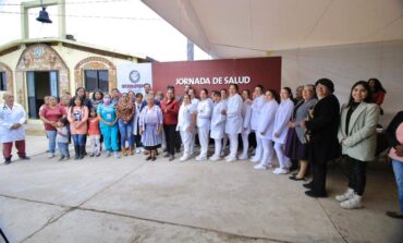 Llevan Jornada Multidisciplinaria de Salud a la comunidad de El Oxco, Otzolotepec