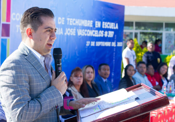 Inician la construcción de techumbre de la Telesecundaria de San Bartolito Tlatelolco  