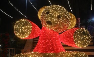Nelly Rivera encabeza el encendido del árbol navideño en la Plaza Miguel Hidalgo 