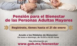 Amplían el registro de la pensión para adultos mayores; estará abierto hasta el 21 de enero