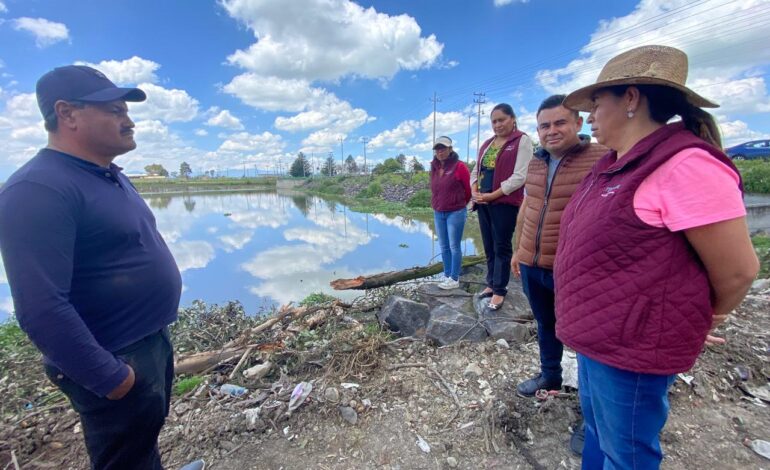 Por gestión de la presidenta Nelly Rivera, limpian presa Alzate