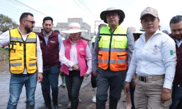 Macarena Montoya constata afectaciones por lluvias en San Pedro Tultepec