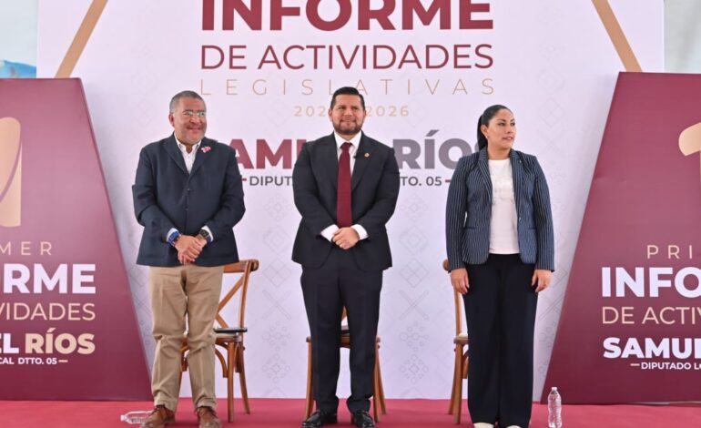 Samuel Ríos rinde cuentas a población de Chimalhuacán y Chicoloapan