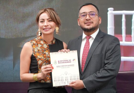 Saray Benítez rinde buenas cuentas a los habitantes de Mexicaltzingo