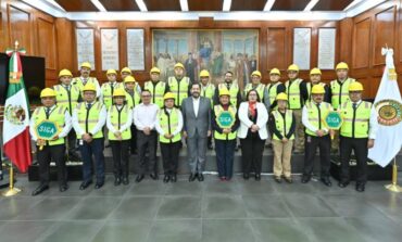 Entrega Jucopo equipo de protección civil a personal del Congreso