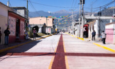 Roberto Bautista inaugura obra de pavimentación de la calle Miguel Alemán, en San Miguel Balderas