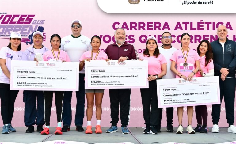 Mujeres corren, voces avanzan: Edoméx reúne a más de mil 800 en histórica carrera 5k