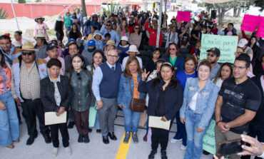 Manuel Vilchis inaugura importante obre vial en San Lorenzo Cuauhtenco
