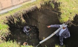 Colapsa bóveda pluvial en Calzada del Pacífico; Gobierno de Toluca inicia reparación de emergencia