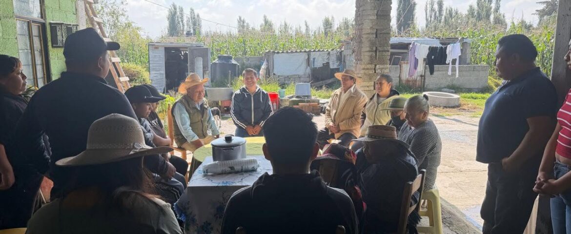 Miguel Ángeles fortalece presencia en comunidades de Jiquipilco