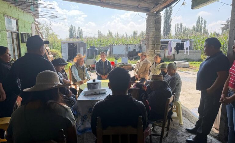 Miguel Ángeles fortalece presencia en comunidades de Jiquipilco