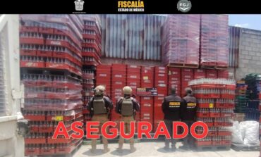 Golpe al robo de mercancía: recuperan casi 250 mil envases de refresco en cateos en Edoméx