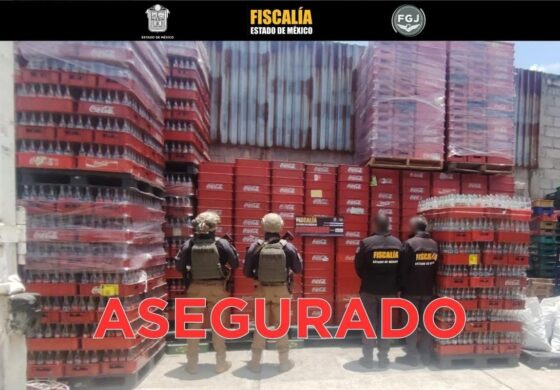 Golpe al robo de mercancía: recuperan casi 250 mil envases de refresco en cateos en Edoméx