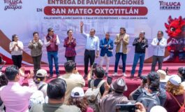 Ricardo Moreno honra la palabra empeñada y entrega tres vialidades renovadas en San Mateo Oxtotitlán