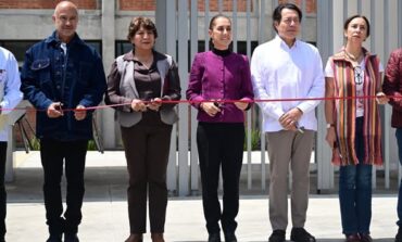 Claudia Sheinbaum y Delfina Gómez inauguran en Texcoco bachillerato tecnológico con inversión de 50 mdp